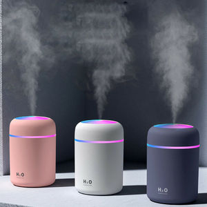 Humidificador de aire eléctrico portátil, difusor de aceite aromático, pulverizador de niebla fría con USB, luz nocturna colorida para el hogar y el coche, 300ml - Product Image 2