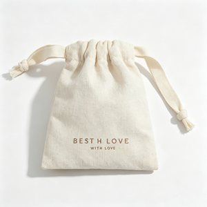 Wholesale Promotional High Quality Organic Cotton Cosmetic Gift Bag for Bracelets <b>Recyclable</b> Small Pouch Bag - Product Image 4