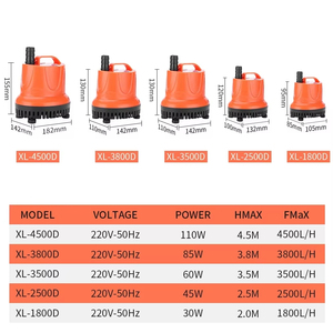 مضخة مياه غاطسة صامتة قابلة للتعديل 110W 30W 4500L/H بسحب سفلي لحوض الأسماك والحوض - Product Image 5