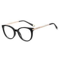 MS 81669 2025 nuevo superventas Bloqueo de luz azul gafas ópticas TR90 + gafas de Metal diseño de moda marcos de gafas