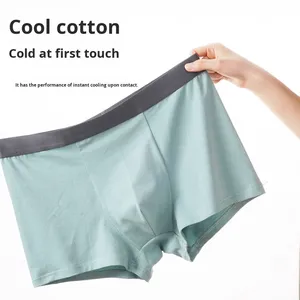 Sous-vêtements pour hommes en coton de classe A (95 % coton, 5 % élasthanne) - Boxer respirant antibactérien 10A pour adultes avec logo à la taille - Product Image 4