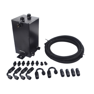 Réservoir de carburant en alliage d'aluminium PQYRACING 4L avec tuyau AN6 et kit de raccords pour amélioration automobile - Product Image 2