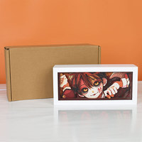 Anime Paper Cut Shadow Box Encadré Creative Diy 3D Papercraft Night Lighting Movie Character Anime Light Box For Decor And Gift