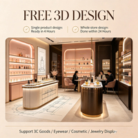Vitrine et armoire à parfums sur mesure avec éclairage LED, vitrine en bois et verre pour magasin de maquillage
