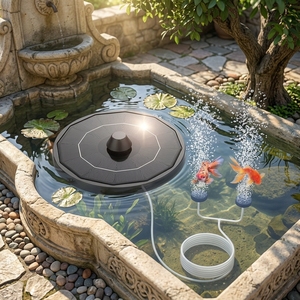 Factory Supply Solar Charging Oxygen Aerator Continuous Aeration Low Noise Solar Air Pump <b>Pond</b> Field Fishing Oxygen Increasing - Product Image 1