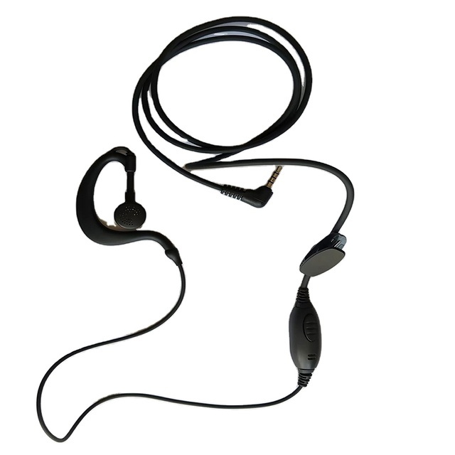 Single Pins PTT Walkie Talkie Wired Earhook Earphone Two Way Radio G Shape Earpiece K16