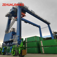 Grue à portique sur pneus pour conteneurs de 20 pieds, 40 pieds et 45 pieds, grue RTG robuste pour les opérations de manutention des conteneurs dans les terminaux