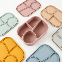 Nouvelle boîte à lunch scolaire avec silicone arrière cuisine conteneur de stockage des aliments Bento Style Silicone conteneur alimentaire pour la rentrée des classes