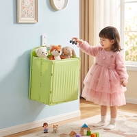 Nouvelle corbeille de rangement murale pliable multifonctionnelle en plastique, style nordique, pour jouets d'enfants, organisateur de chambre d'enfant, motif dessin animé