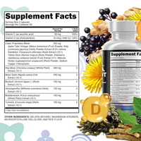 Capsules de compléments alimentaires tout-en-un : Mousse de mer, Huile de nigelle, Ashwagandha, Curcuma, Fucus vésiculeux, Bardane pour le soutien de la santé et les vitamines