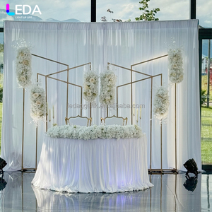 Arche en métal doré de haute qualité LEDA pour anniversaires, mariages, événements, fournitures de fête, décorations, ensemble de toile de fond de mariage - Product Image 1