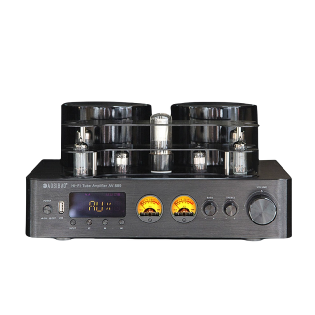 AV889 High-End Tube Hi-Fi Class a Stereo Amplifier with 2.1 Channel USB Lossless Audio Support Optical/Coaxial Digital Inputs