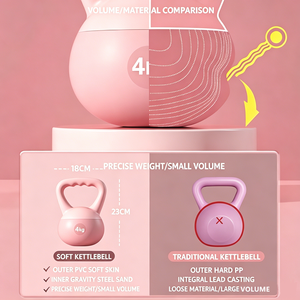 Kettlebell Oft, équipement de gym à domicile pour l'entraînement des fessiers et des squats, haltère kettlebell pour le yoga, le remodelage corporel et l'entraînement de force - Product Image 2