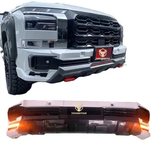 4x4 Accessories Plastic body kits Front Protect Guard with LED light ABS Front Grilles Bumper For Triton L200 2023 2024