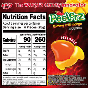 Caramelle Gommose Amos Peelerz al Gusto di Frutta, Peperoncino e Mango, Sbucciabili - Product Image 6