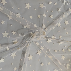 Varie stelle colorate floccate maglia <span class=keywords><strong>Tulle</strong></span> tessuto di pizzo per il vestito - Product Image 1