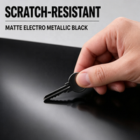 Film de protection de peinture (PPF) auto-cicatrisant en TPU 7,5 mil, effet changeant de couleur, noir électro-métallique mat, hydrophobe, 1,52 m x 15 m