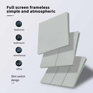 Presa a Muro Elettrica Touch Panel di Lusso Standard Europeo (Germania, Russia, Francia) 250V 85x85mm 1/2/3 Gang con Presa Schuko - Product Image 4