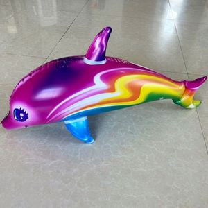 <b>Inflatable</b> PVC Dolphin Pool Party Favors Large Colorful Portable Toy Custom Logo Available - Product Image 2