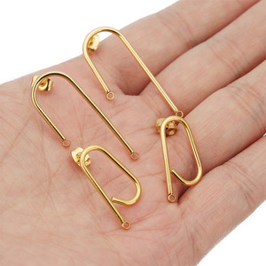 卸売クリエイティブ耳線ロングスティックポストフックコネクタDIYダングルフープイヤリング部品ジュエリー製造アクセサリー - Product Image 5