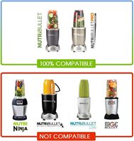Pièces de rechange pour blender Nutrbullet, lot de 2 gobelets de 32 oz avec couvercle rabattable et joints en caoutchouc, compatibles avec les blenders 600W 900W