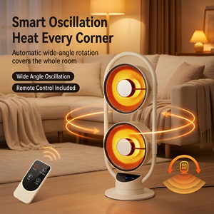 <span class=keywords><strong>Ventilateur</strong></span> Chauffant Électrique Infrarouge en Céramique Économe en Énergie avec Protection Contre la Surchauffe et la Chute, Éclairage, Autoportant, Télécommande Réglable - Product Image 5
