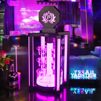 X987-U LED grande roue porte-verre à vin support tasse lueur charge balle tasse support bouteille d'alcool affichage acrylique