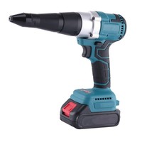 Pistolet à rivets électrique sans balais 21V au lithium-ion, entièrement automatique, rechargeable, de qualité industrielle, léger (2kg), pour métal et bois