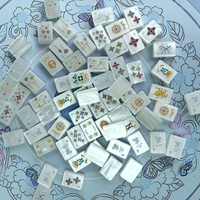 Mahjong américain de luxe en nacre et acrylique, jeu de société d'intérieur, cadeaux et collections d'art américain
