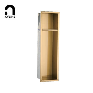 Papier toilette <span class=keywords><strong>de</strong></span> qualité, boîte intégrée pour salle <span class=keywords><strong>de</strong></span> bain, étagères <span class=keywords><strong>de</strong></span> <span class=keywords><strong>douche</strong></span> encastrées, <span class=keywords><strong>niche</strong></span> en acier inoxydable 304 - Product Image 2