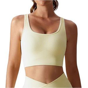 Ensemble de yoga, soutien-gorge de sport pour femmes, écologique, noir, doux comme du beurre, avec poches, leggings en laine <span class=keywords><strong>mérinos</strong></span>, ensemble de leggings qui remonte les fesses - Product Image 5
