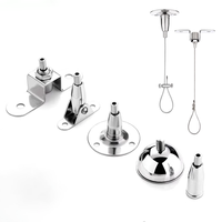Yongrui Kits de Suspension de pince de fil de montage au plafond nickelé YJ-1 avec câble à crochet pour éclairage LED diamètre 1-3mm