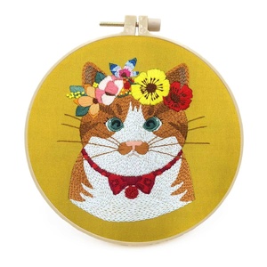 <b>Beginner</b> Cross Stitch Hand <b>Embroidery</b> Starter <b>Kit</b> Printed Technique <b>for</b> Sewing Novices - Product Image 1
