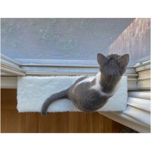 Plataforma de Madera para Gatos para Ventana, 20x60cm 30x60cm, Cama Rectangular Elevada para Gatos, Color Madera Natural, Área de Observación y Baño Solar - Product Image 4