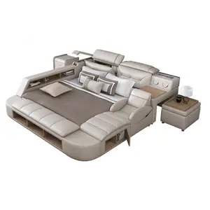 Multifunctional beds modern tatami massage bed master bedroom set
