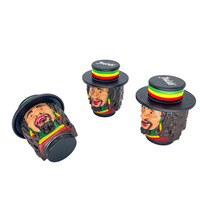 Nueva llegada creativa 76mm Metal Rasta Jamaica especias tabaco hierba molinillo accesorios para fumar