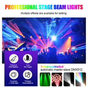Chuyên nghiệp 295W chùm di chuyển đầu ánh sáng, 14 màu 13 gobo 2 lăng kính cho buổi hòa nhạc, tiệc cưới, Nhà thờ, bar và câu lạc bộ sự kiện - Product Image 3