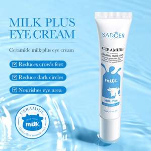 Crème pour les <span class=keywords><strong>yeux</strong></span> nourrissante au <span class=keywords><strong>lait</strong></span> de céramide SADOER en gros, réparation, anti-rides, lifting, raffermissant, végétalien, anti-âge - Product Image 1