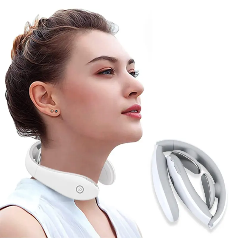 2022 Folding And Portable Private Label Electric Intelligent U Shaped Neck Massager Collar With Heat For Health Care