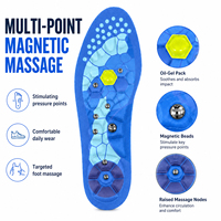 Akupressur-Einlegesohlen für Männer & Frauen - Magnetische Massage-Einlegesohlen mit Akupunkturtherapie, Stoßdämpfung, Rutschfest
