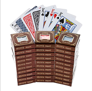 Cartes à jouer de casino en plastique 100% imperméables personnalisées avec boîte en plastique transparente et couverture en papier - Product Image 1