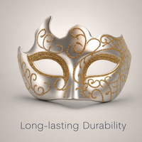 Masque de mascarade intégral pour femmes, idéal pour les soirées costumées, les bals, Halloween, les remises de diplômes, le poisson d'avril, en PVC souple et imperméable