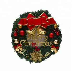 Commercio all'ingrosso di 11 pollici casa decor artificiale di Plastica <span class=keywords><strong>porta</strong></span> Di <span class=keywords><strong>Natale</strong></span> Corona - Product Image 1