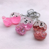 Prix bon marché 3d dessin animé Anime voiture porte-clés sac en peluche poupée pendentif porte-clés porte-clés accessoires