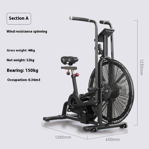 Bicicleta estática personalizada CZFIT de gran venta para gimnasios comerciales y uso doméstico, con ventilador de resistencia al viento silencioso y dinámico. - Product Image 5