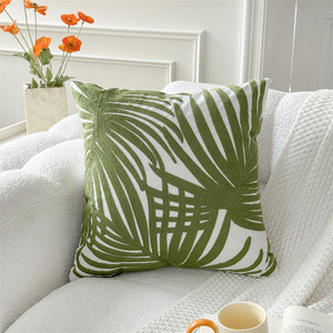 Embroidered Throw Pillow Cover - 18x18 Decorative Pillow Cover with Zipper Aesthetic Cute Design Boho Cozy Throw Pillowcase - Product Image 4