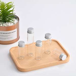 2.2Cm 0.87Inch Rộng <span class=keywords><strong>Vial</strong></span> 5Ml 6Ml <span class=keywords><strong>8Ml</strong></span> 10Ml 12Ml 15Ml 17Ml 20Ml 25Ml 35Ml Rõ Ràng Hình Ống Glass Pill Chai Với Nhôm Caps - Product Image 1