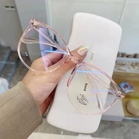 Nouvelles lunettes anti-lumière bleue unisexe à monture ovale et verres PC pleine monture pour adultes et étudiants, adaptées à toutes les formes de visage, à la mode