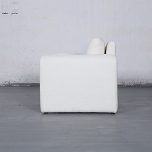 Sillones tapizados de ocio de lujo, sillón moderno Poltronas para sala de estar, sillón Sessel, sillón blanco crema Teddy Boucle Accent - Product Image 4