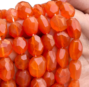 Perles Bouton en Coquillage Naturel d'Eau de Mer Orange, Gemmes Mystérieuses, Couleur et Taille Personnalisables, Pierre Facettée, Boîte de Troisième Partie pour Bijoux - Product Image 1